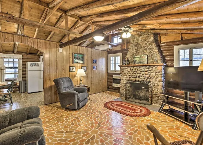 Lakefront 1930'S Log Cabin W/ Dock & Fire Pit!